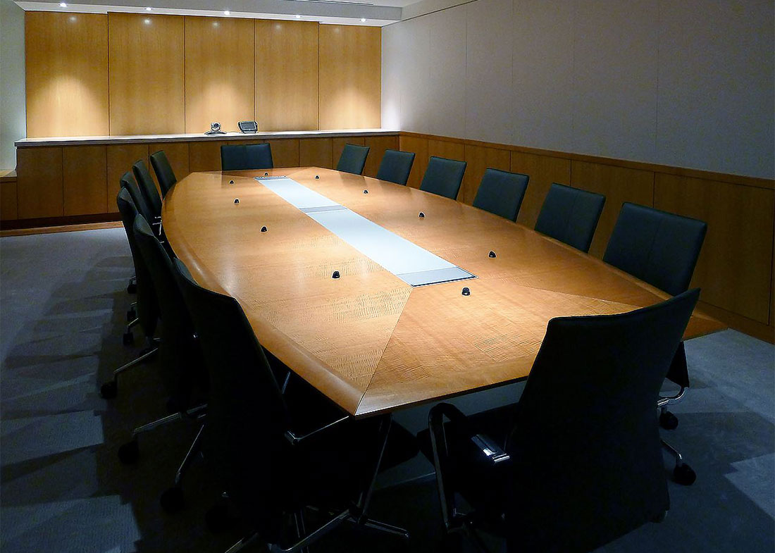 Shorenstein Custom Boat Shaped Conference Table