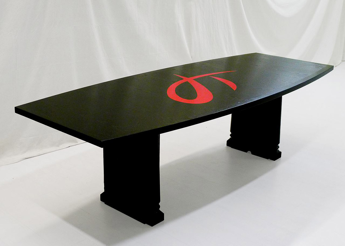 JT Engineering Custom Black Modern Conference Table