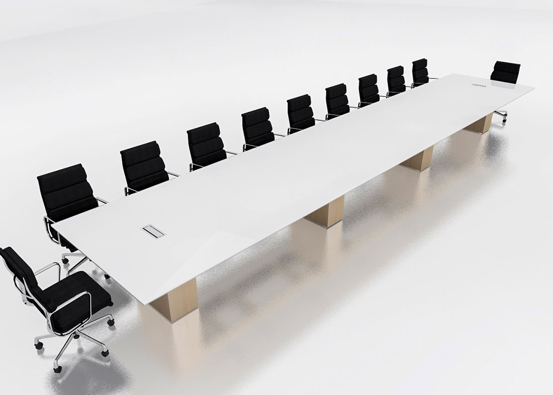 Schulte Roth & Zabel Modern White Conference Table