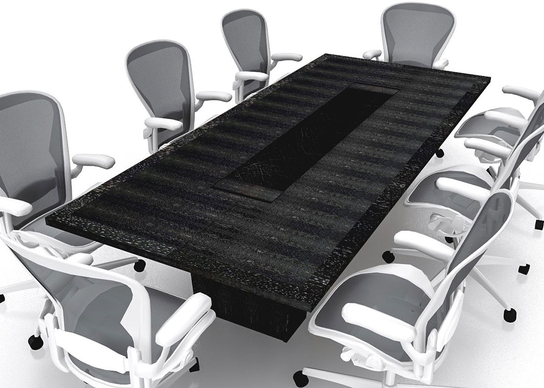 Phillips and Angley Black Conference Room Table