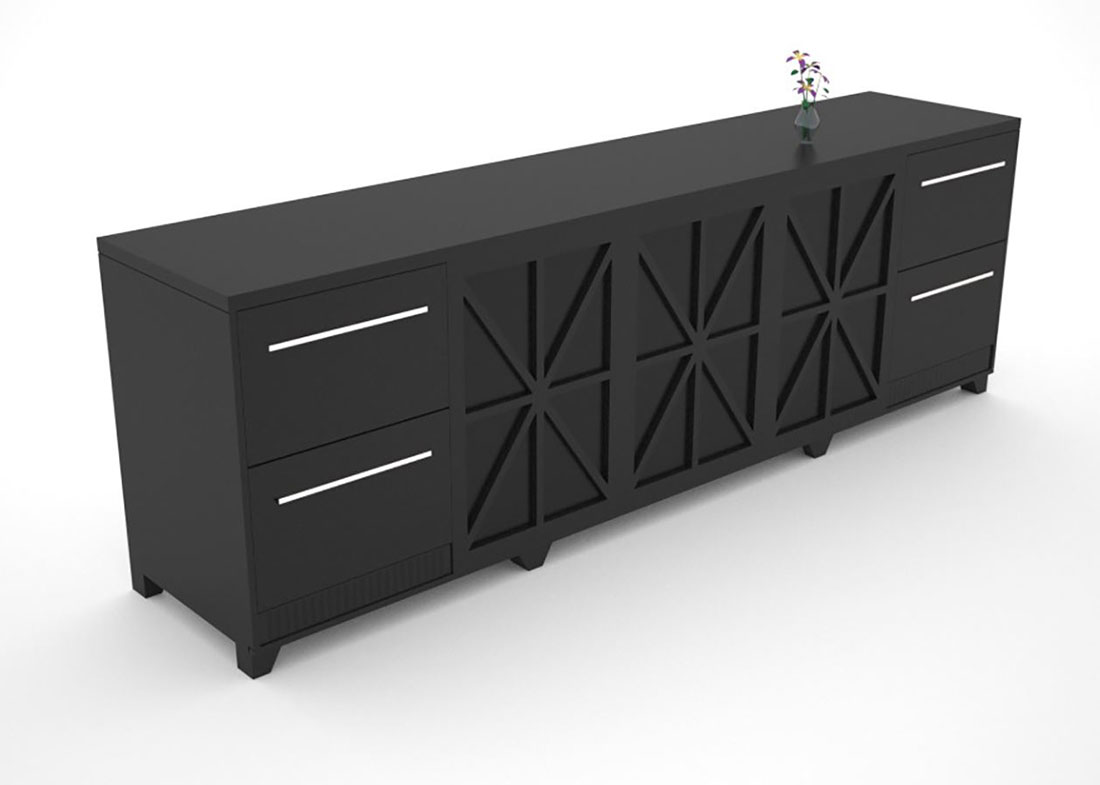 Nest Custom Oak Storage Credenza